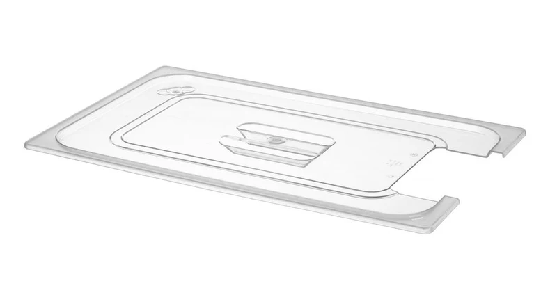 HENDI Gastronorm-Deckel mit Sous-Vide-Stab-Aussparung – GN 1 / 1 – Transparent – 530 × 325 mm