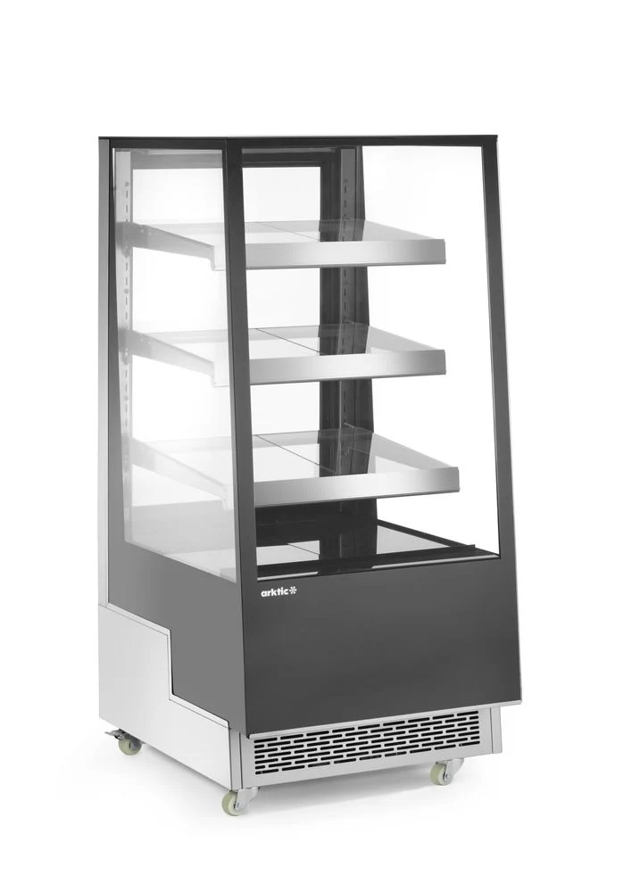 Arktic Kühlvitrine mit 3 geneigten Regalen – 230 V / 480 W – 833 × 650 × 1460 mm