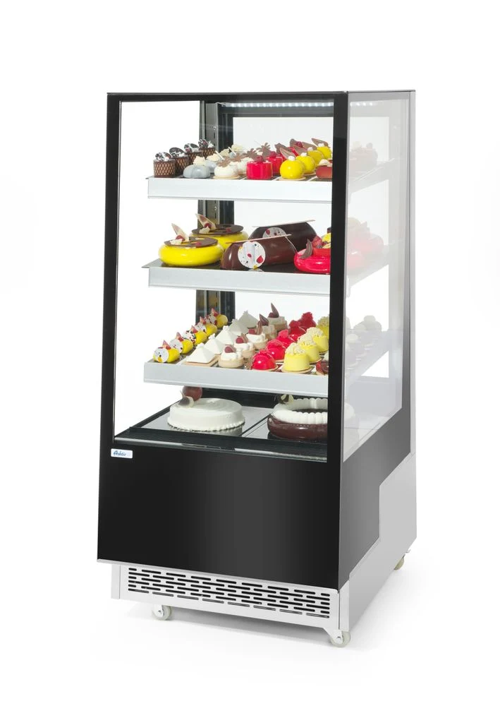Arktic Kühlvitrine mit 3 geneigten Regalen – 230 V / 480 W – 833 × 650 × 1460 mm