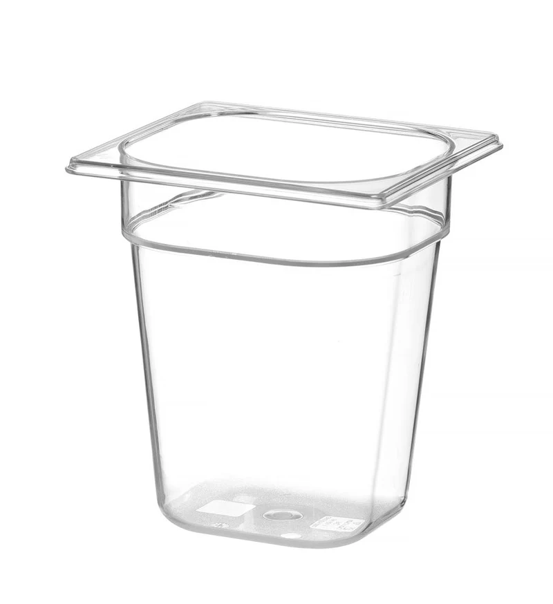HENDI Gastronorm-Behälter 1 / 6 – Profi Line – GN 1 / 6 – 3,4 l – Transparent – 176 × 162 × 200 mm