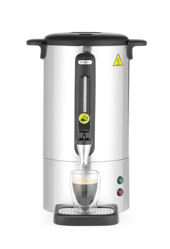 HENDI Perkolator UNIQ – designed by Robert Bronwasser – 7 l – Silber – 230 V / 1050 W – 307 × 330 × 450 mm