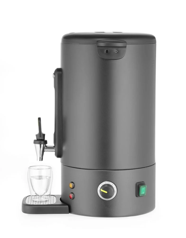 HENDI Heißgetränkespender UNIQ – designed by Robert Bronwasser – 16 l – Schwarz – 230 V / 1650 W – 357 × 380 × 502 mm