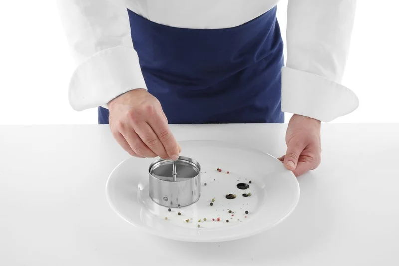 HENDI Speisering und Drücker – rund – Ø 80 × H 45 mm