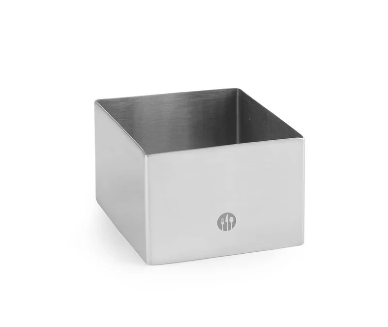 HENDI Speiseringe und Stampfer – quadratisch – Speisering – 67 × 67 × 45 mm
