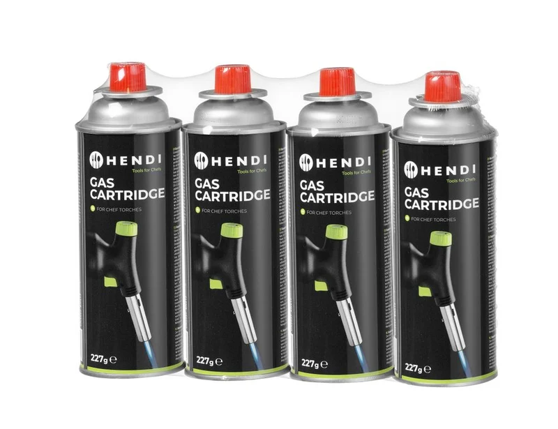 HENDI Flüssiggas-Kartuschen (LPG) – Ø 68 × H 190 mm – 28 Stück (7 × 4)