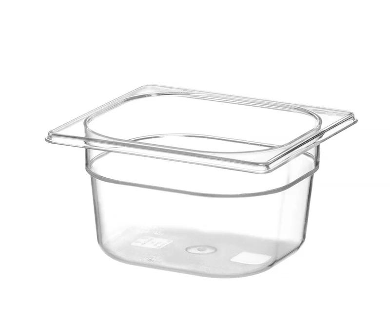 HENDI Gastronorm-Behälter 1 / 6 – Profi Line – GN 1 / 6 – 1,6 l – Transparent – 176 × 162 × 100 mm