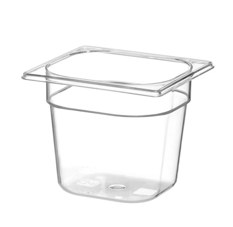 HENDI Gastronorm-Behälter 1 / 6 – Profi Line – GN 1 / 6 – 2,4 l – Transparent – 176 × 162 × 150 mm