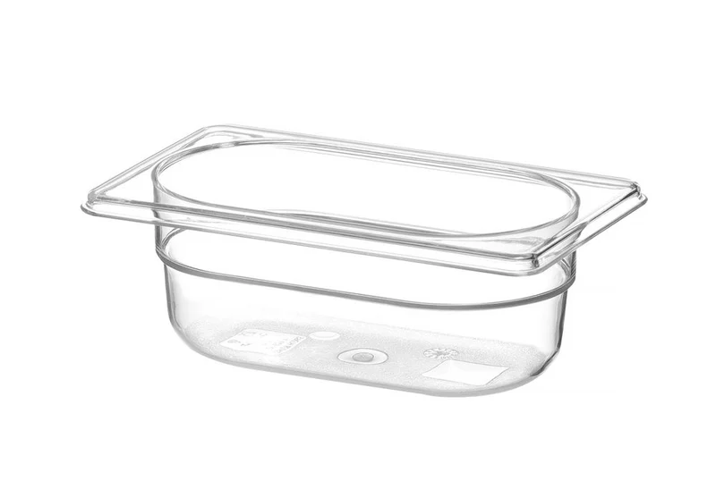 HENDI Gastronorm-Behälter 1 / 9 – Profi Line – GN 1 / 9 – 0,6 l – Transparent – 176 × 108 × 65 mm