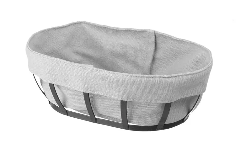 HENDI Brotkorb mit Beutel – oval – 250 × 160 × 75 mm