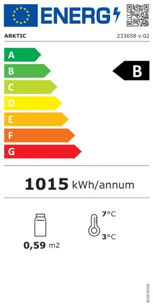 Arktic Aufsatz-Kühlvitrine 78 Liter – schwarz – 230 V / 170 W – 397 × 444 × 940 mm