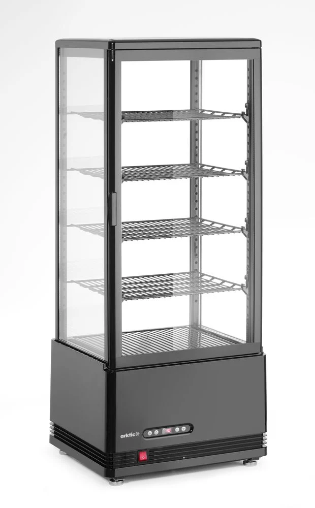 Arktic Aufsatz-Kühlvitrine 98 Liter – Schwarz – 230 V / 210 W – 397 × 444 × 1100 mm