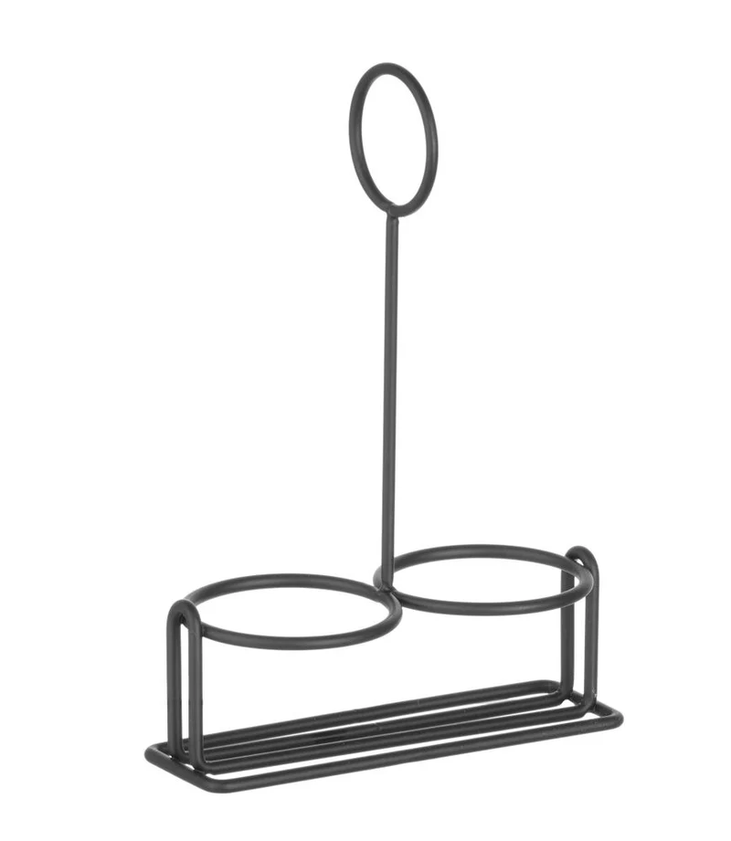 HENDI Gewürzständer – schwarz – 135 × 65 × 200 mm