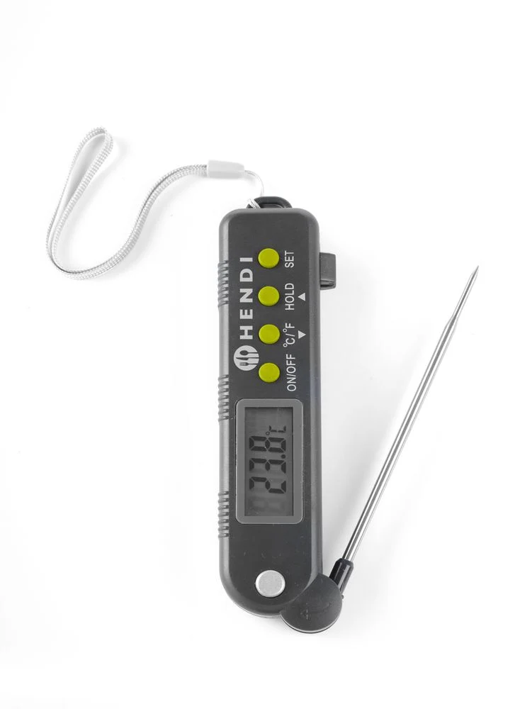 HENDI Thermometer mit einklappbarer Sonde – 160 × 40 × 25 mm