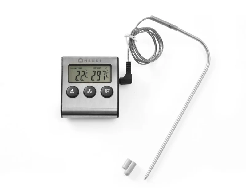 HENDI Bratenthermometer mit Timer – 65 × 70 × 17 mm
