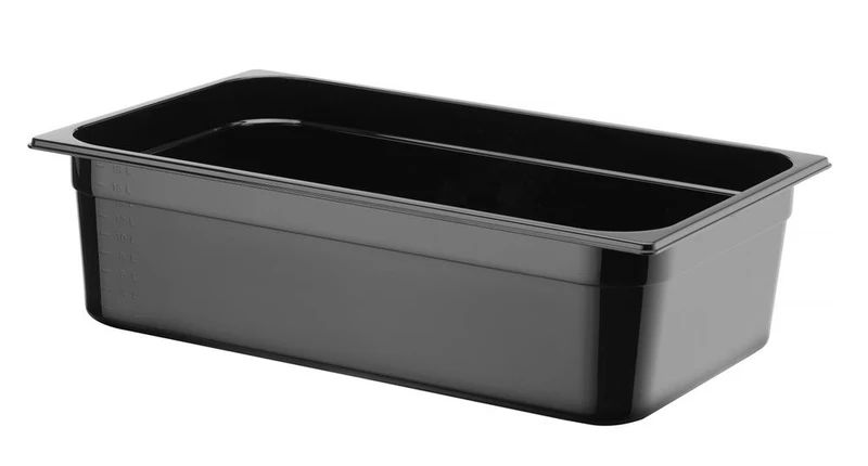 HENDI Gastronorm-Behälter 1 / 1 – Profi Line – GN 1 / 1 – 21 l – Schwarz – 530 × 325 × 150 mm