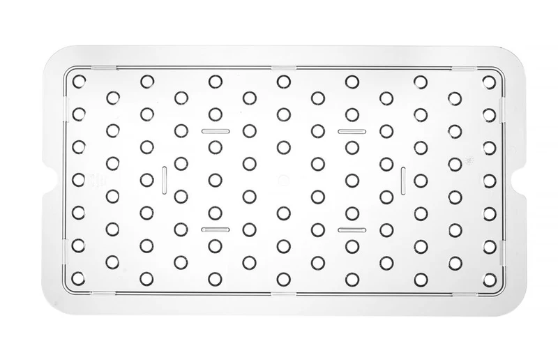 HENDI Perforiertes Abtropfgitter für Gastronorm-Behälter aus Polycarbonat – Profi Line – GN 1 / 1 – Transparent – 467 × 263 mm