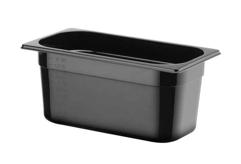HENDI Gastronorm-Behälter 1 / 3 – Profi Line – GN 1 / 3 – 5,7 l – Schwarz – 325 × 176 × 150 mm