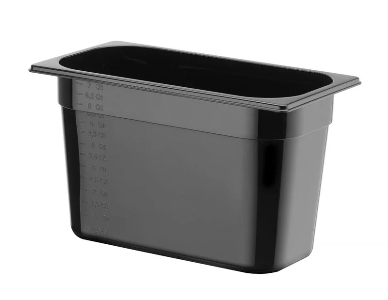 HENDI Gastronorm-Behälter 1 / 3 – Profi Line – GN 1 / 3 – 7,8 l – Schwarz – 325 × 176 × 200 mm