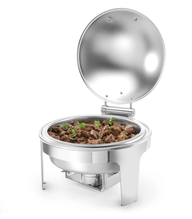 HENDI Chafing Dish rund – satiniert – Profi Line – 6 l – 465 × 420 × 320 mm
