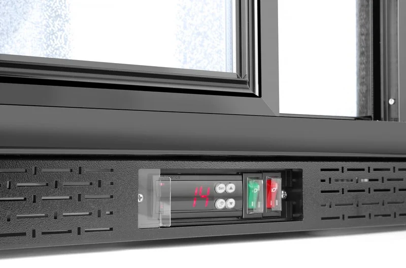 Arktic Kühlschrank hinten mit doppelten Schiebetüren – 158 l – Schwarz – 230 V / 160 W – 520 × 900 × 870 mm
