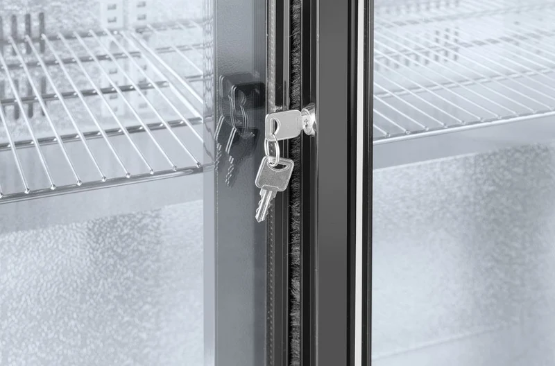 Arktic Kühlschrank hinten mit doppelten Schiebetüren – 158 l – Schwarz – 230 V / 160 W – 520 × 900 × 870 mm