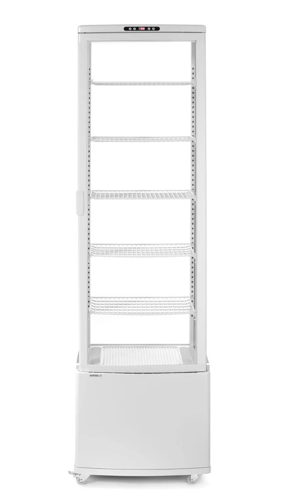 Arktic Kühlvitrine 270 Liter – Weiß – 230 V / 290 W – 520 × 550 × 1870 mm