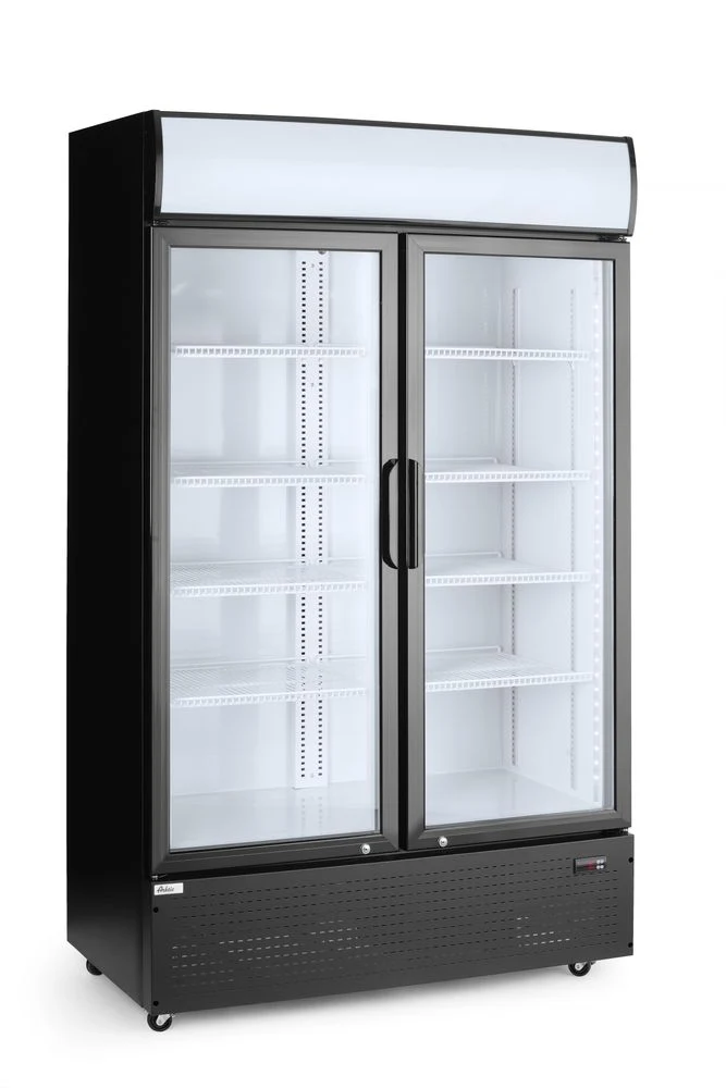 Arktic Rückwandkühlschrank mit hinterleuchteter Blende – zweitürig – 512 l – Schwarz – 230 V / 510 W – 1120 × 585 × 1900 mm