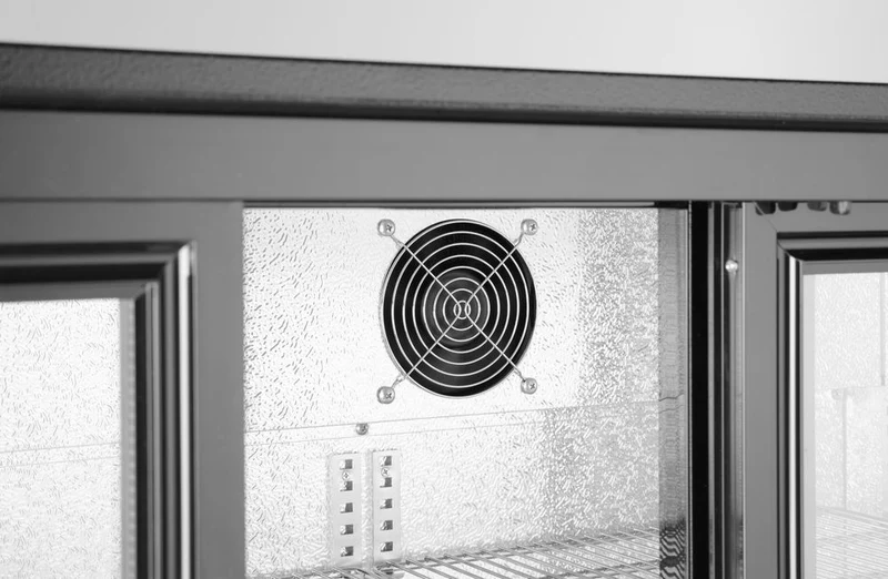 Arktic Kühlschrank mit drei Schiebetüren an der Bar – 254 l – Schwarz – 230 V / 160 W – 1350 × 520 × 865 mm