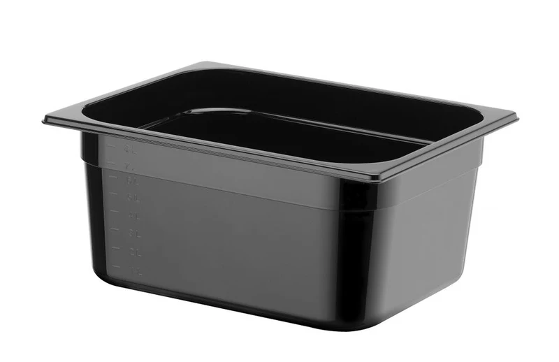 HENDI Gastronorm-Behälter 1 / 2 – Profi Line – GN 1 / 2 – 9,5 l – Schwarz – 325 × 265 × 150 mm