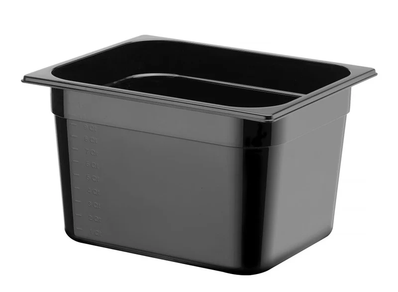 HENDI Gastronorm-Behälter 1 / 2 – Profi Line – 12,5 l – Schwarz – 325 × 265 × 200 mm