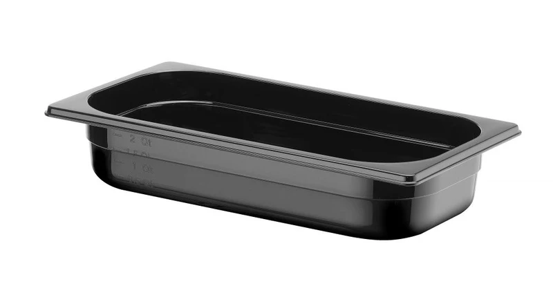 HENDI Gastronorm-Behälter 1 / 3 – Profi Line – GN 1 / 3 – 2,5 l – Schwarz – 325 × 176 × 65 mm