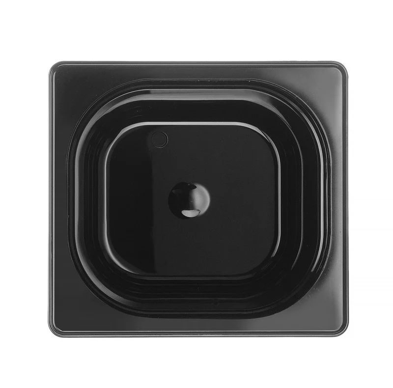 HENDI Gastronorm-Behälter 1 / 6 – Profi Line – GN 1 / 6 – 1 l – Schwarz – 176 × 162 × 65 mm