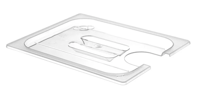 HENDI Gastronorm-Deckel mit Sous-Vide-Stab-Aussparung – GN 1 / 2 – Transparent – 265 × 325 mm