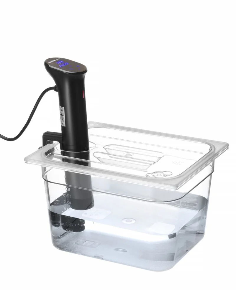 HENDI Gastronorm-Deckel mit Sous-Vide-Stab-Aussparung – GN 1 / 2 – Transparent – 265 × 325 mm