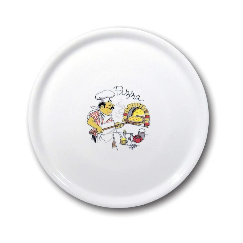 HENDI Pizzateller Traditional – Weiß – Ø 330 mm – 6 Stück