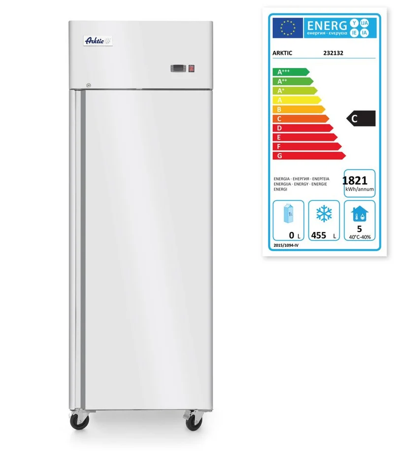 Arktic Tiefkühlschrank – eintürig Profi Line 670 L – Profi Line – 455 l – 230 V / 600 W – 800 × 730 × 2065 mm