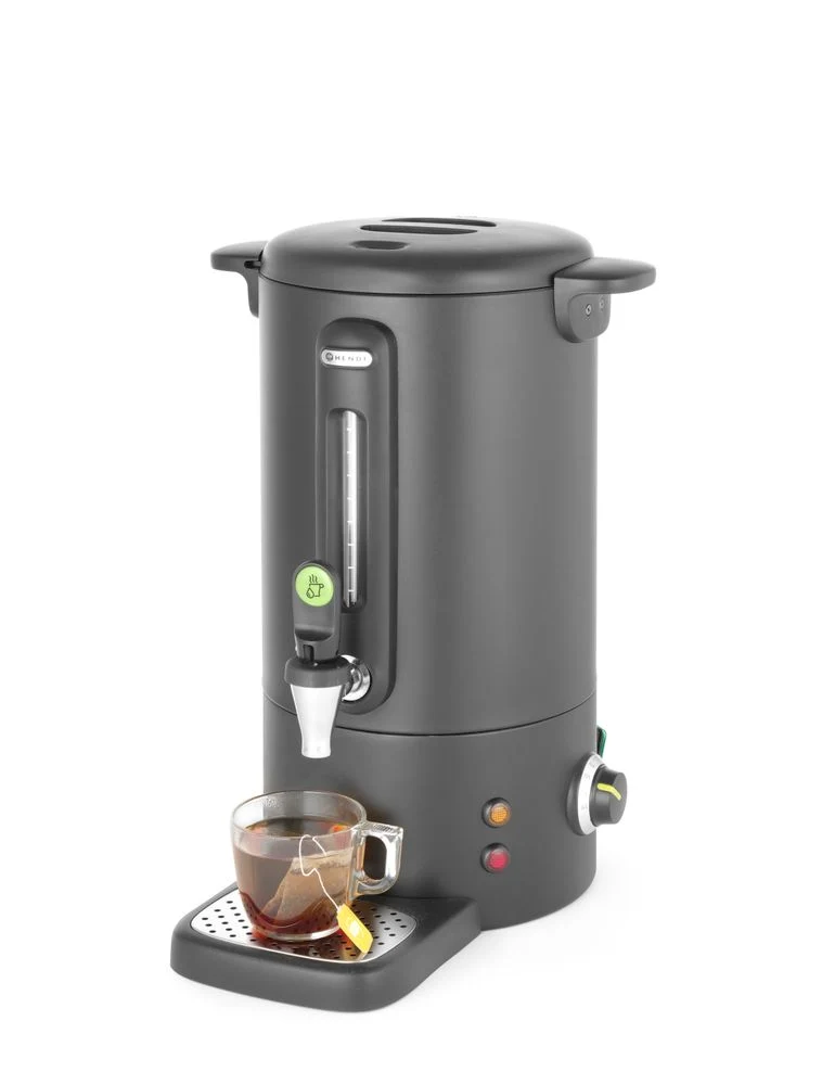 HENDI Heißgetränkespender UNIQ – designed by Robert Bronwasser – 9 l – Schwarz – 230 V / 950 W – 307 × 330 × 450 mm