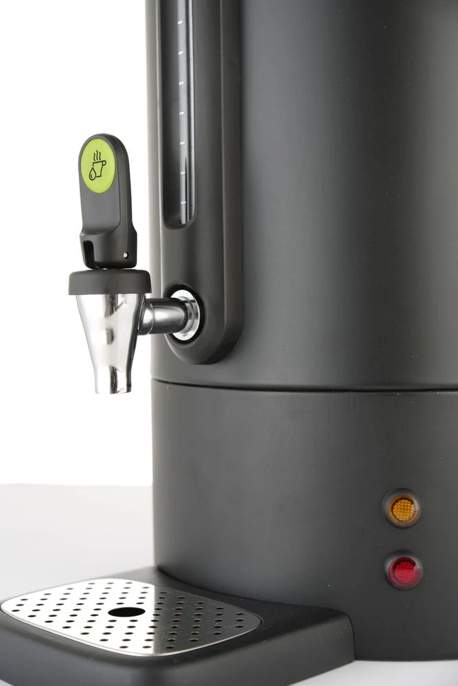 HENDI Heißgetränkespender UNIQ – designed by Robert Bronwasser – 9 l – Schwarz – 230 V / 950 W – 307 × 330 × 450 mm