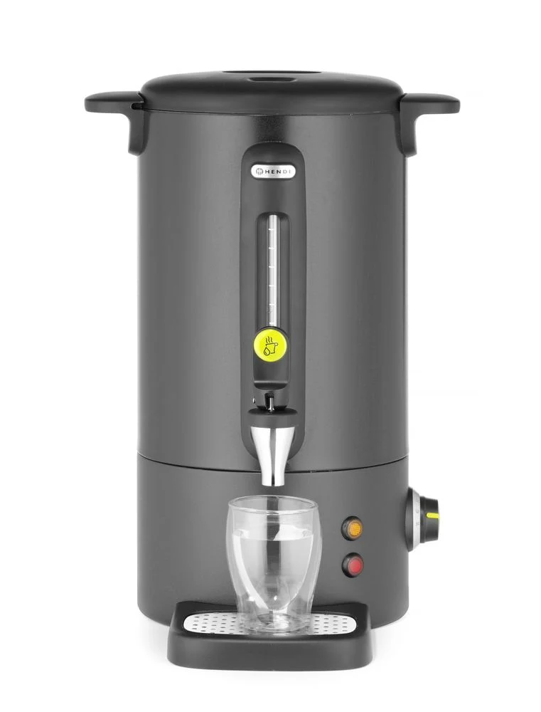 HENDI Heißgetränkespender UNIQ – designed by Robert Bronwasser – 9 l – Schwarz – 230 V / 950 W – 307 × 330 × 450 mm