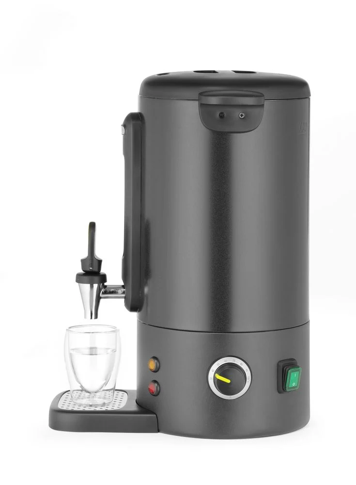 HENDI Heißgetränkespender UNIQ – designed by Robert Bronwasser – 9 l – Schwarz – 230 V / 950 W – 307 × 330 × 450 mm