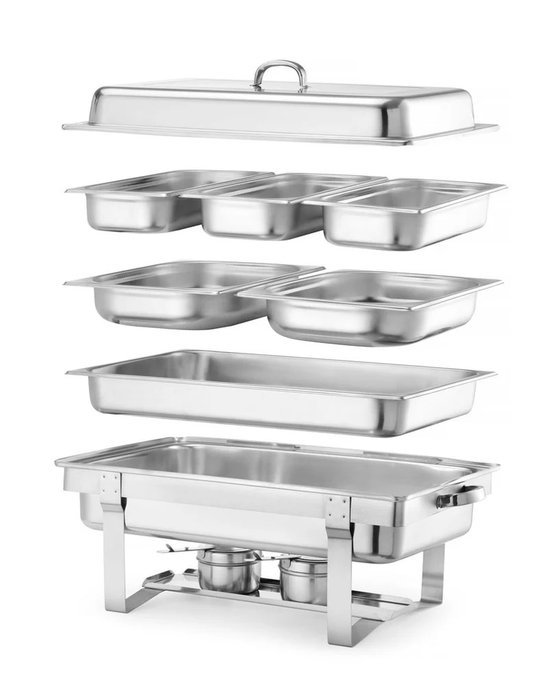 HENDI Chafing Dish Gastronorm 1 / 1 – Kitchen Line – 9 l – 585 × 385 × 315 mm