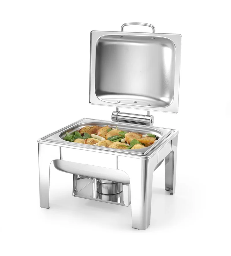 HENDI Chafing Dish GN 1 / 2 – Satiniert – Profi Line – 4 l – 365 × 370 × 280 mm