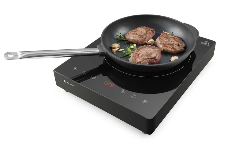 HENDI Induktionskocher 3500 W – Kitchen Line – 230 V / 3500 W – 339 × 444 × 80 mm