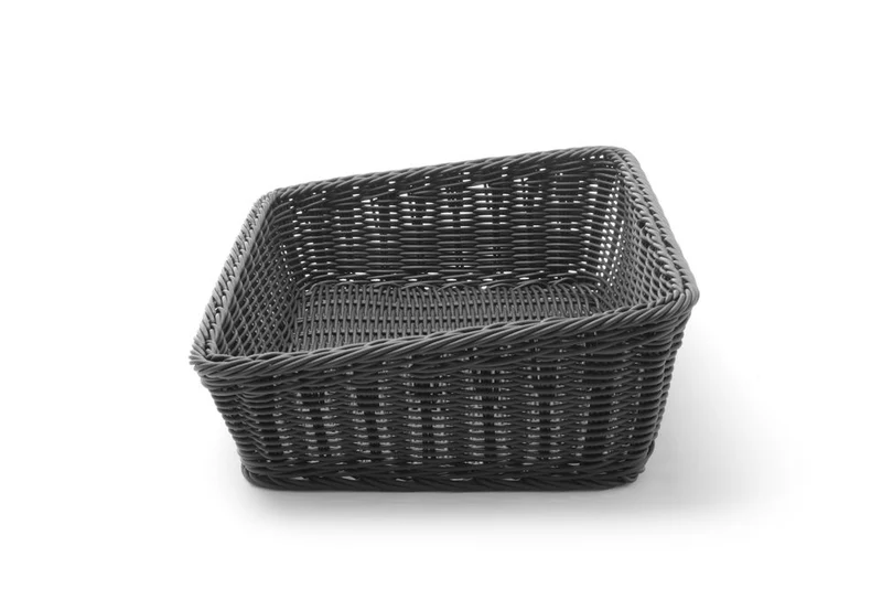 HENDI Brotkorb – abgeschrägt – Schwarz – 400 × 300 × 120 mm