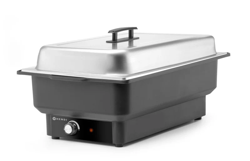 HENDI Chafing Dish Tellano – elektrisch – Kitchen Line – GN 1 / 1 – 9 l – 230 V / 900 W – 575 × 349 × 278 mm