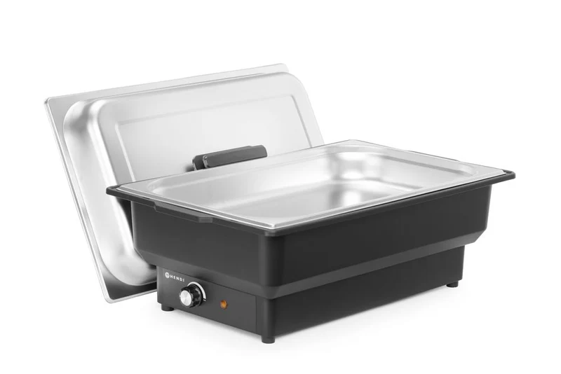 HENDI Chafing Dish Tellano – elektrisch – Kitchen Line – GN 1 / 1 – 9 l – 230 V / 900 W – 575 × 349 × 278 mm