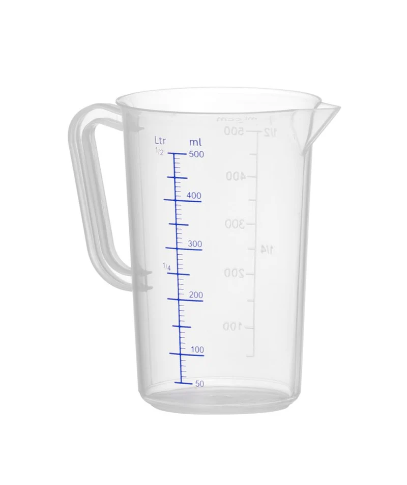 HENDI Messbecher – Polyproylen – Kitchen Line – 0,5 l – Ø 90 × H 140 mm