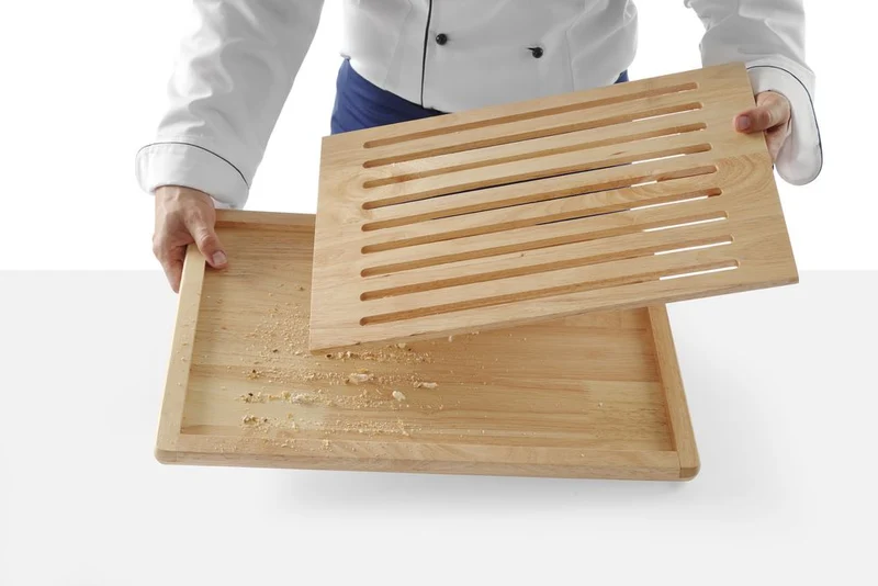 HENDI Brotschneidbrett – Holz dunkel – 475 × 322 mm