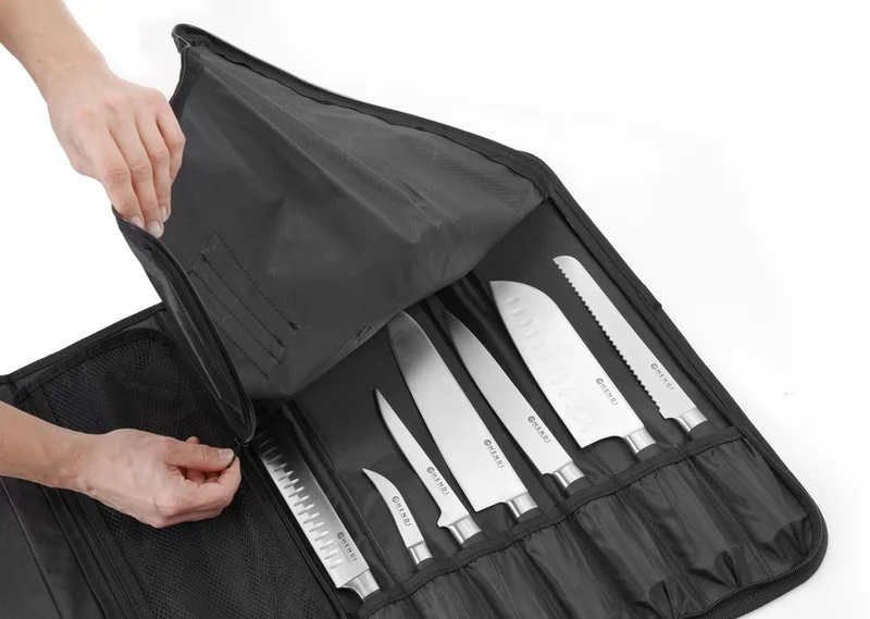 HENDI Messertransporttasche – Schwarz – 510 × 50 × 170 mm