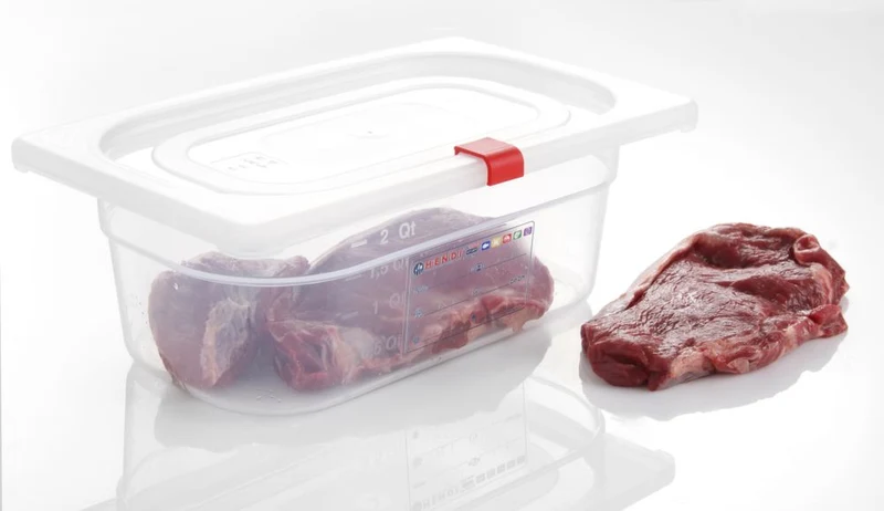 HENDI Farbcodierungsclips für HACCP-Aufbewahrungsbehälter – Rot – 12 Stück